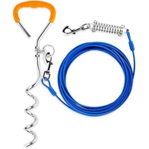 Petbobi 20 Feet 30 Feet Tie Out Cable Chew Proof for Dog_1
