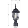LITPaTH Farol de poste de luz para exteriores con una base_4