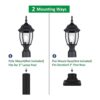 LITPaTH Farol de poste de luz para exteriores con una base_2