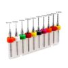 Juego de 10 brocas de 0.012 in a 0.047 in brocas de
