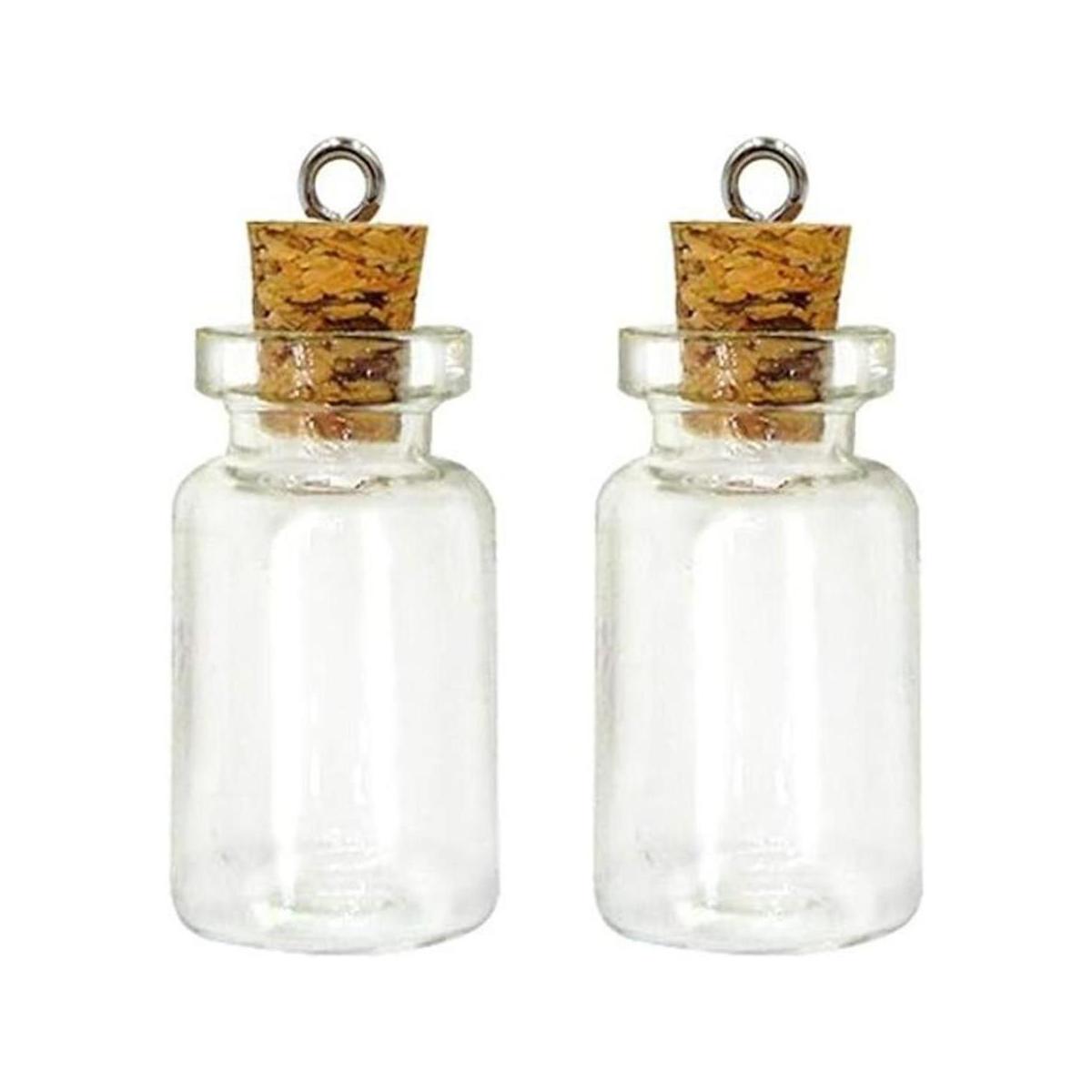 LEFV Mini botellas de cristal de 1.0 in con mensaje del