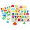 QZMTOY Rompecabezas educativos de madera con formas de_6