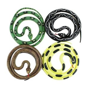 Boley Jumbo Snakes Juego de 4 juguetes de serpiente falsa_1