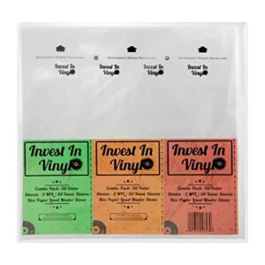 Paquete combinado de 100 fundas LP 50 3 mil exteriores y_1