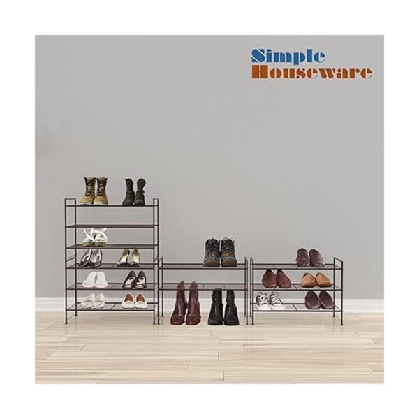 Simple Houseware Estante apilable de 3 niveles color_5