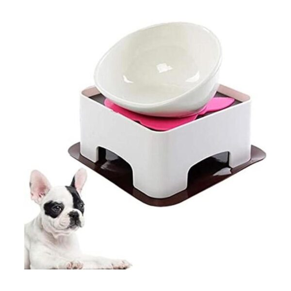 JYHY Bulldog Bowl de cerámica para perros Plato para_1