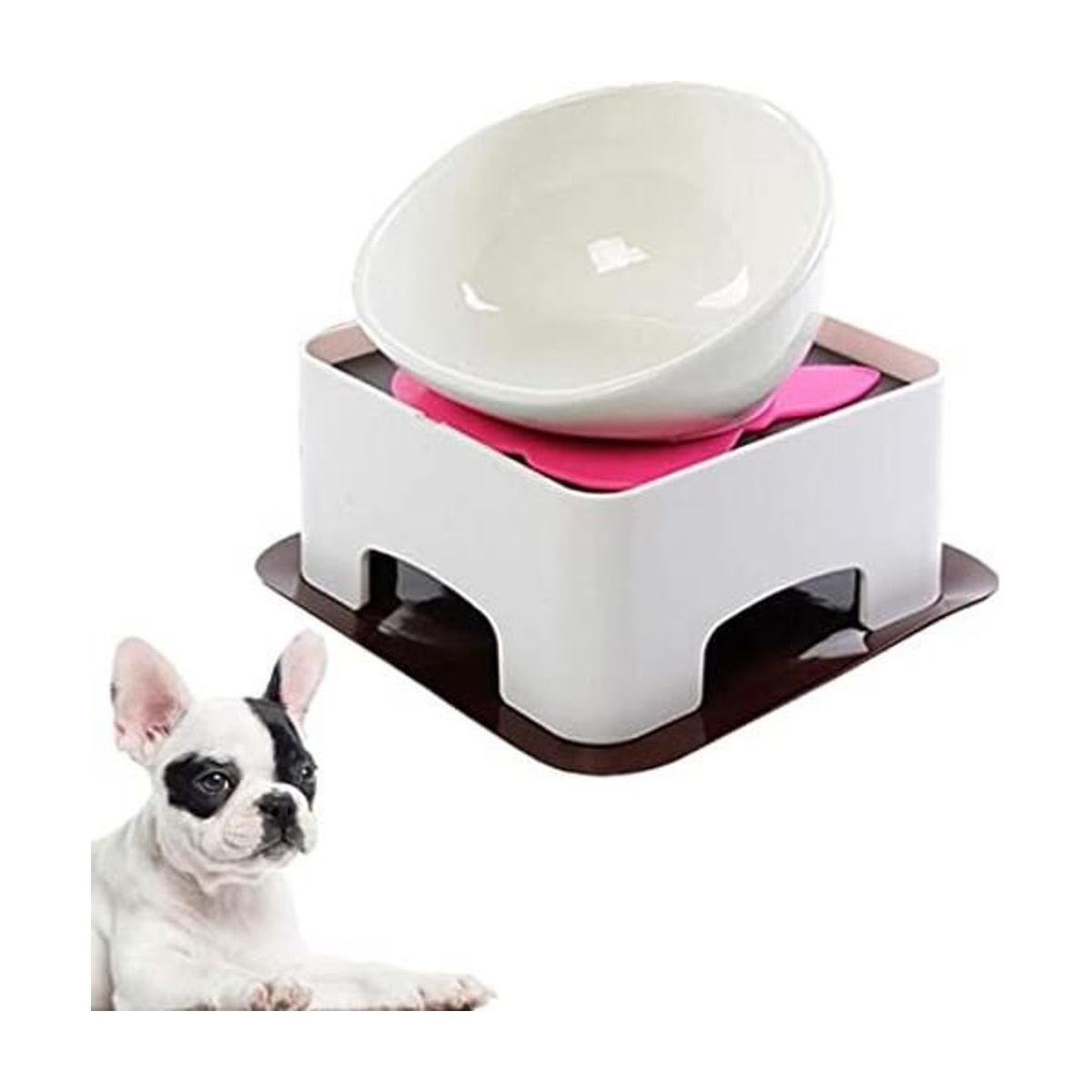 JYHY Bulldog Bowl de cerámica para perros Plato para