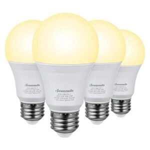 DEWENWILS Paquete de 4 bombillas LED A19 regulables luz_1