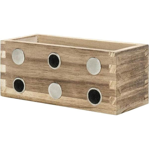 MyGift Soporte magnético de madera rústica con antorcha_6