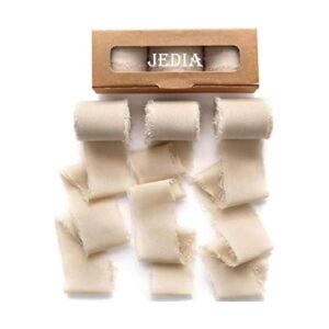 JEDIA Cinta de gasa 3 rollos de cintas de seda de gasa