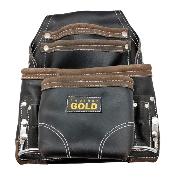 Bolsa de herramientas de cuero dorado resistente_5