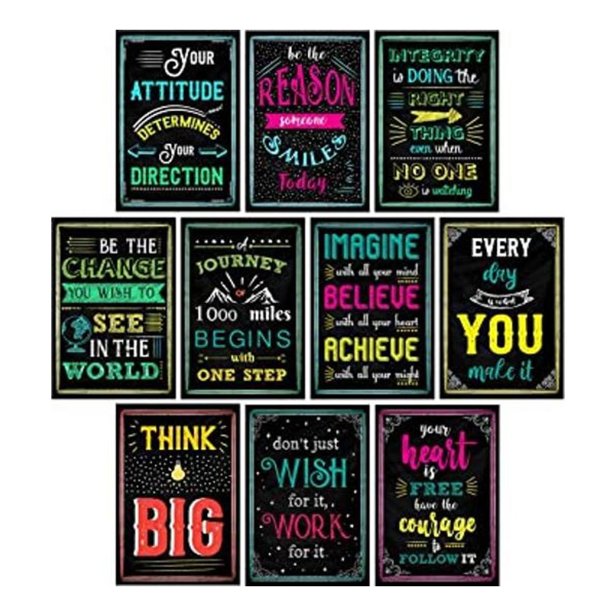 L O Goods Pósters motivacionales para decoración de aula