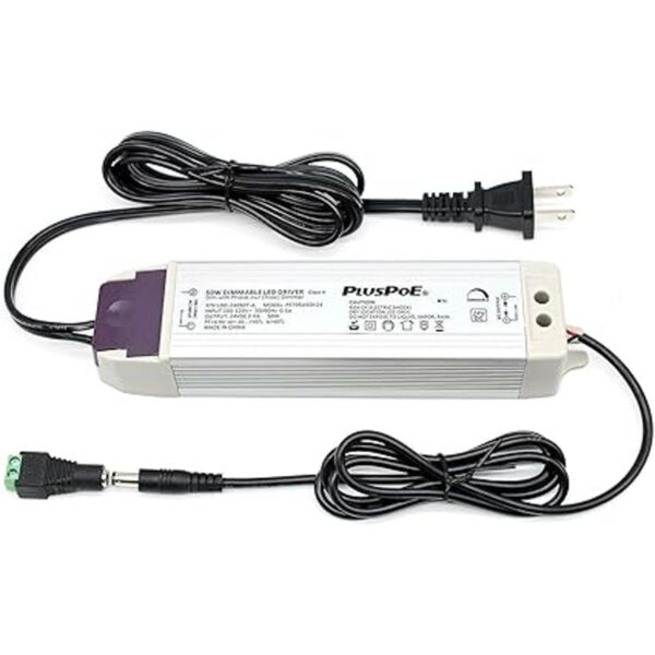 PLUSPOE Tira de luz LED regulable de 50 W 2A magnética