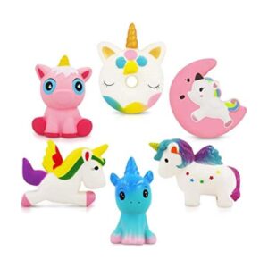 Juguetes blandos de unicornio Paquete de 6 Squishies de_1