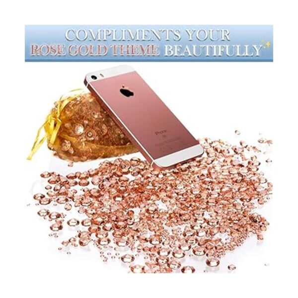 Mesa de confeti de lujo de diamantes de oro rosa para_3