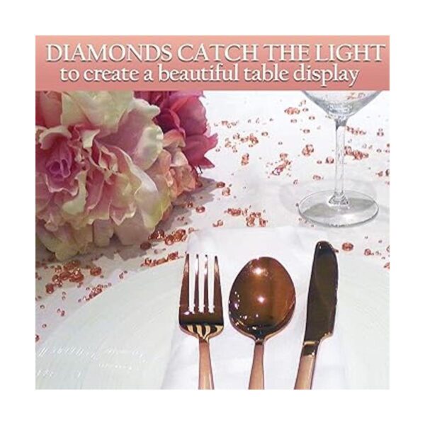 Mesa de confeti de lujo de diamantes de oro rosa para_5