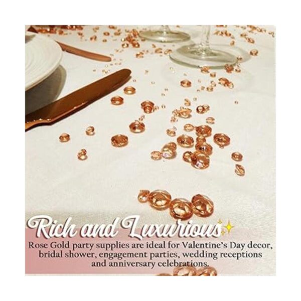 Mesa de confeti de lujo de diamantes de oro rosa para_6