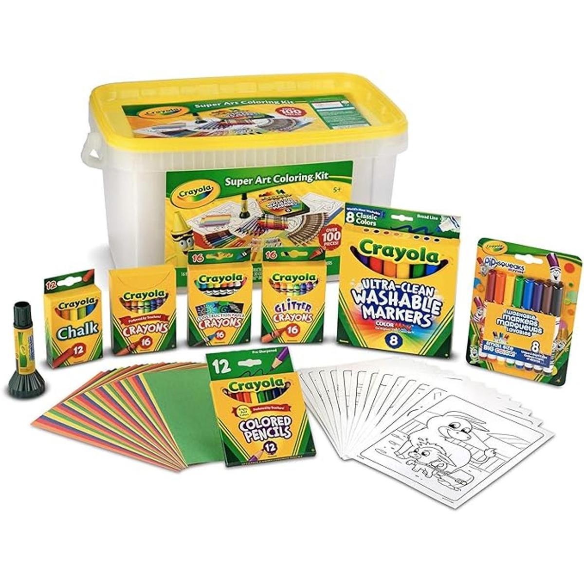 Crayola Super Art Kit para colorear de 100 unidades