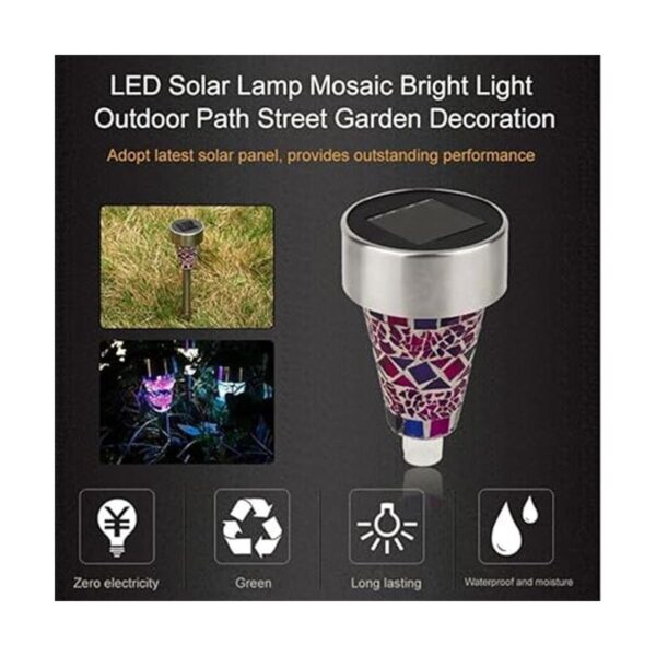 Luces solares de jardín al aire libre decorativo mosaico