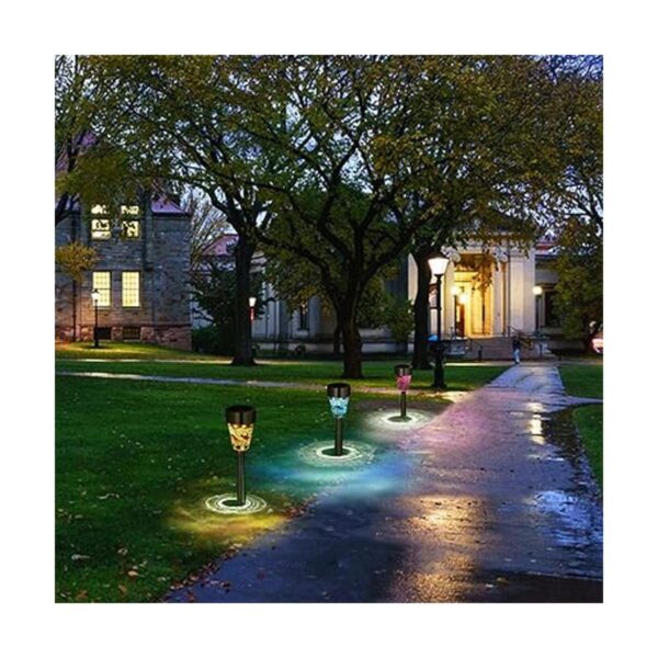 Luces solares de jardín al aire libre decorativo mosaico