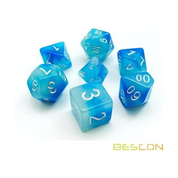 Bescon Gemini Glowing Polyhedral Dados 7 unidades set de_4