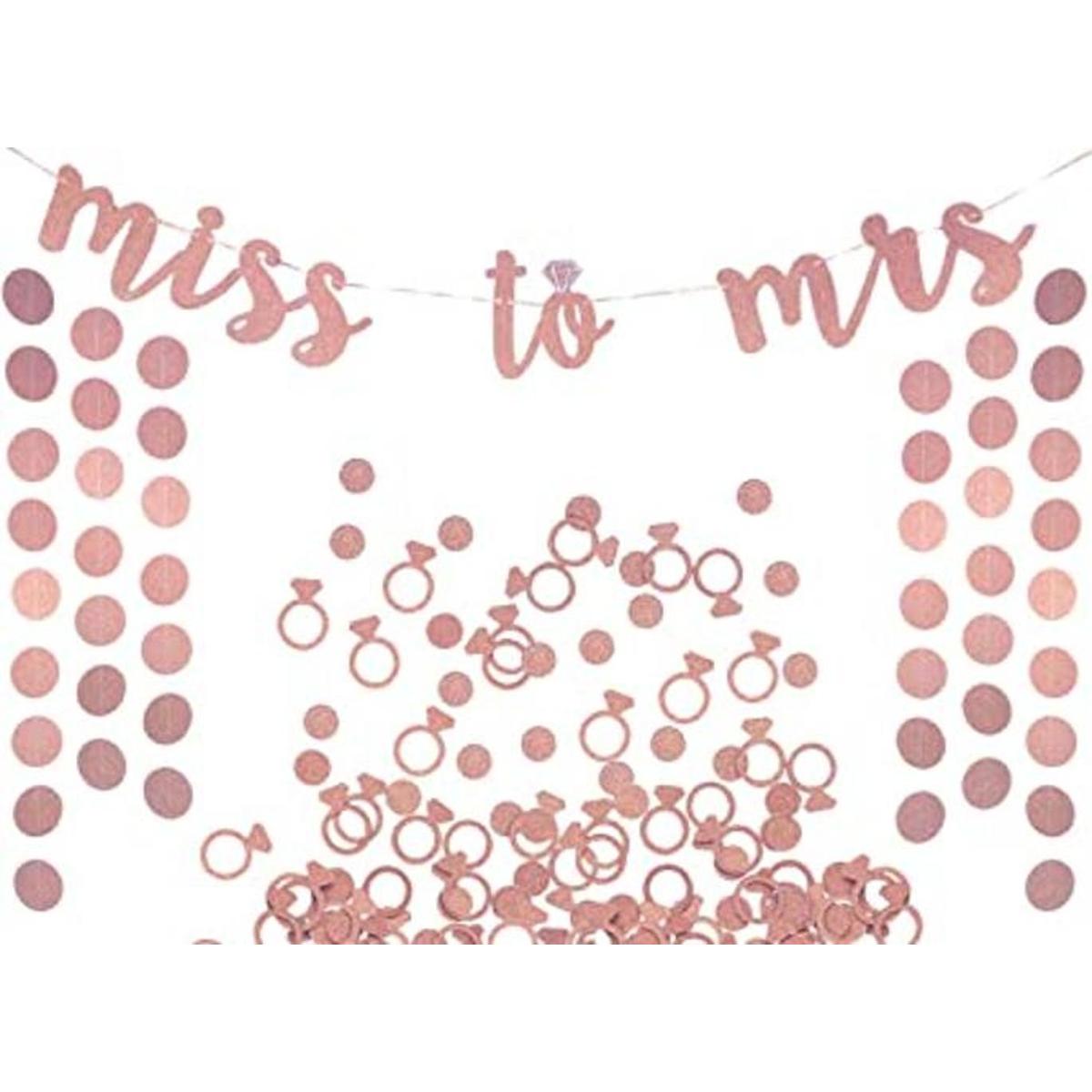 Miss to Mrs Banner guirnalda y confeti despedida de