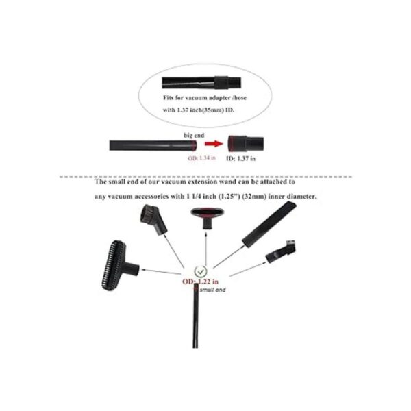 Huiaway 3 varillas de extensión de vacío de 1.25 pulgadas_3