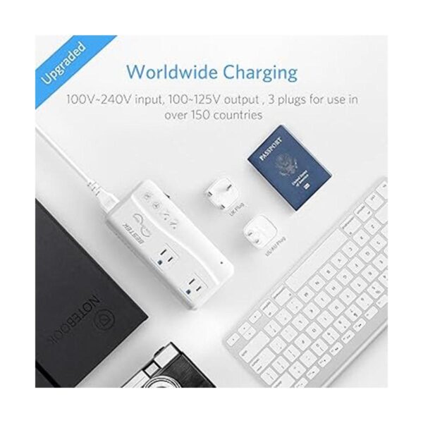 BESTEK Convertidor de voltaje de 220 V a 110 V QC 3.0_2