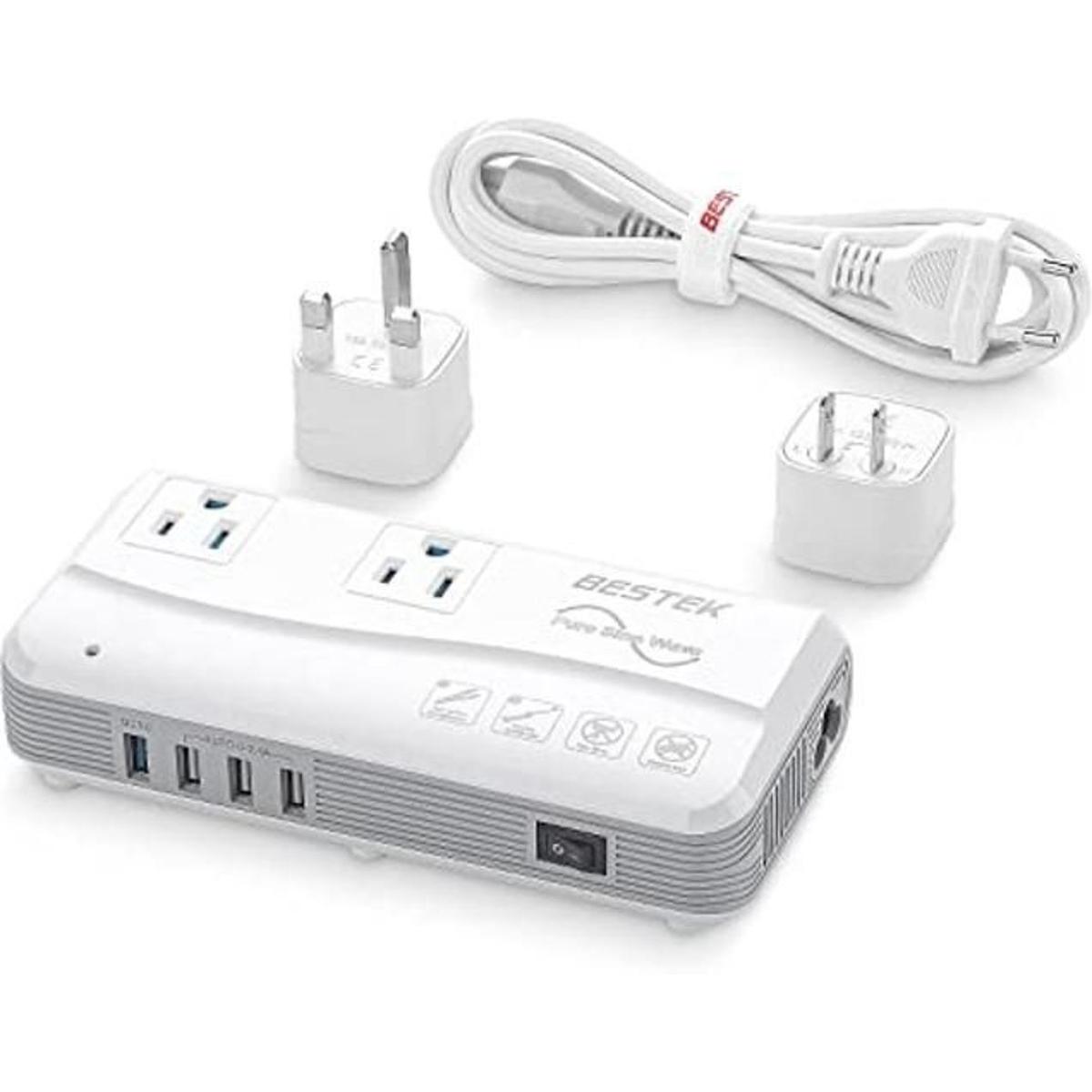 BESTEK Convertidor de voltaje de 220 V a 110 V QC 3.0