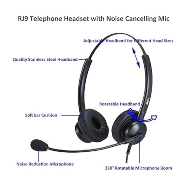 MKJ Auriculares de teléfono para teléfonos de oficina_2