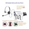 MKJ Auriculares para teléfono de oficina con micrófono