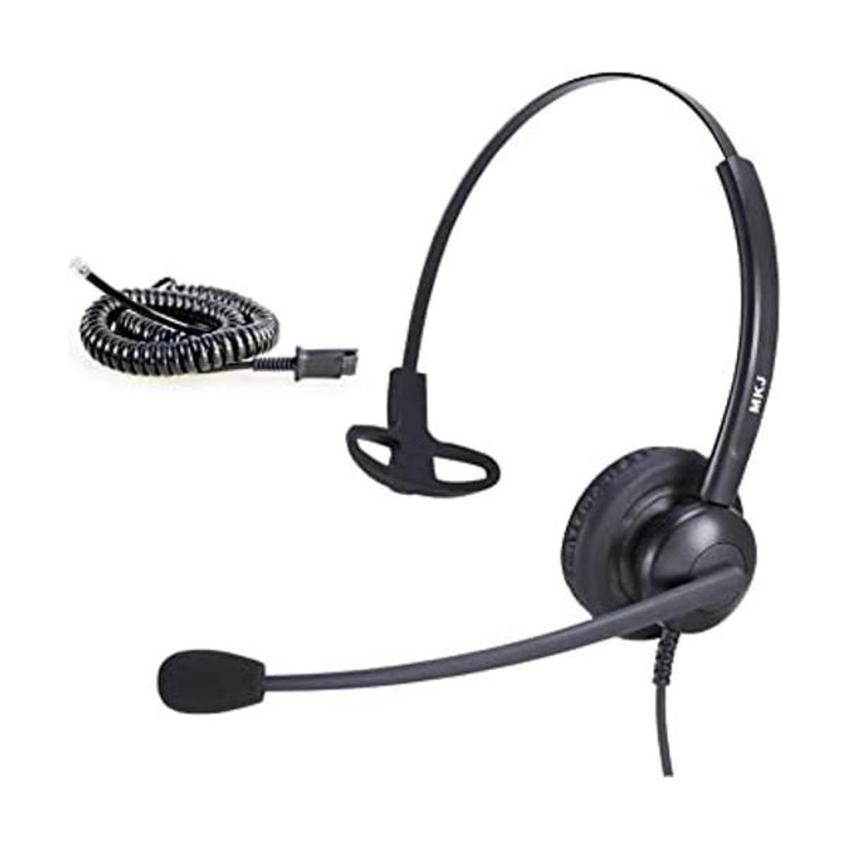 MKJ Auriculares para teléfono de oficina con micrófono