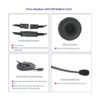 MKJ Auriculares para teléfono de oficina con micrófono