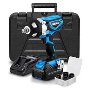 NEIKO 10878A Llave de impacto inalámbrica de 20 V 12