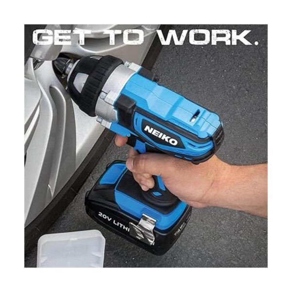 NEIKO 10878A Llave de impacto inalámbrica de 20 V 12
