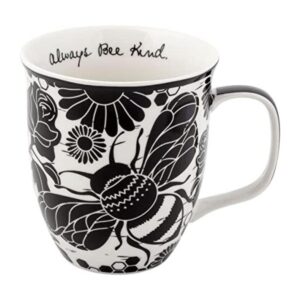 Karma Gifts Taza BOHO en blanco y negro 16 onzas abeja