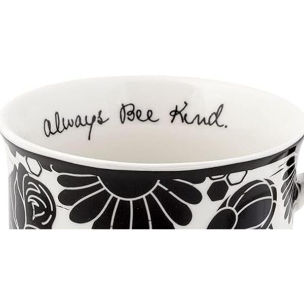 Karma Gifts Taza BOHO en blanco y negro 16 onzas abeja
