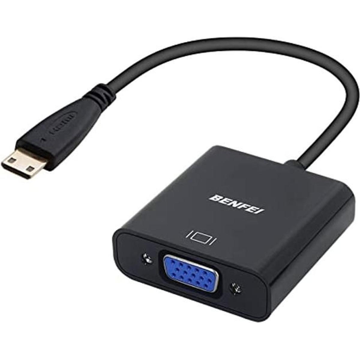 Mini HDMI a VGA adaptador BENFEI chapado en oro adaptador