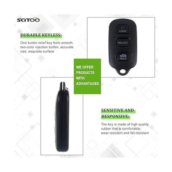 SCITOO Llavero remoto de entrada sin llave compatible con_4