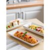 LAUCHUH Plato rectangular de porcelana para servir
