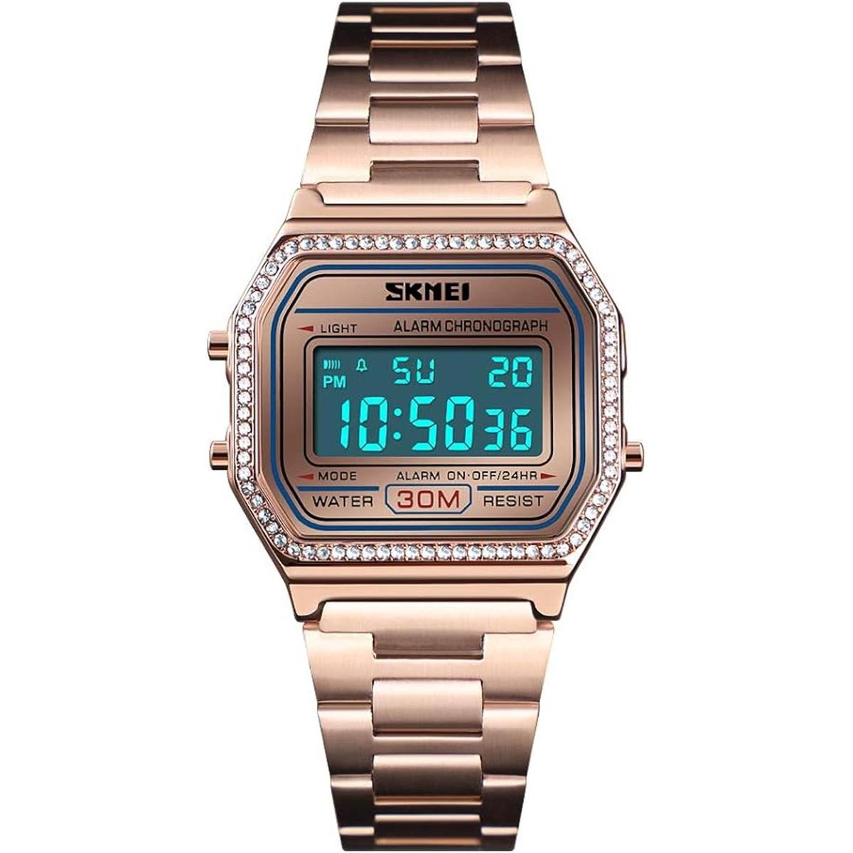 Reloj clásico simple pequeño electrónico de cuarzo de