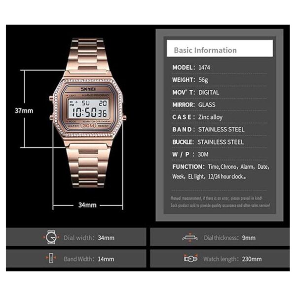 Reloj clásico simple pequeño electrónico de cuarzo de_3
