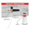 McKillans Foam Cannon Lavadora a presión ajustable de