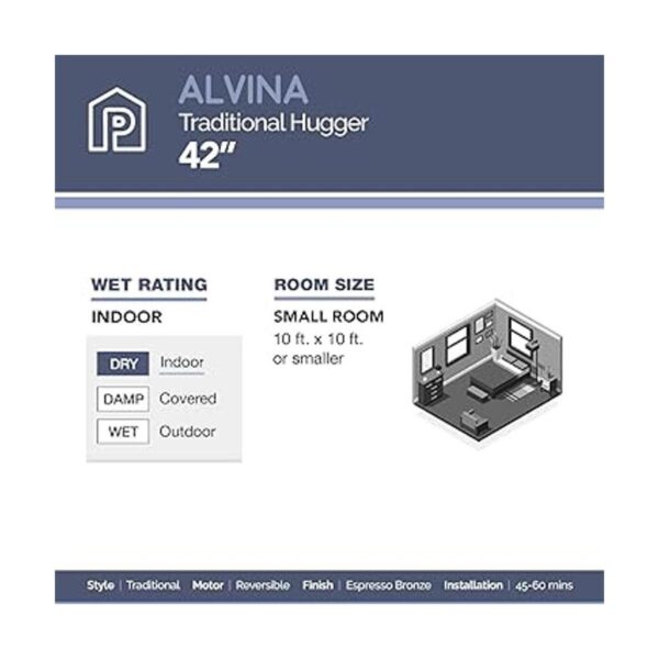 Prominence Home Alvina Ventilador de techo con luz LED_6