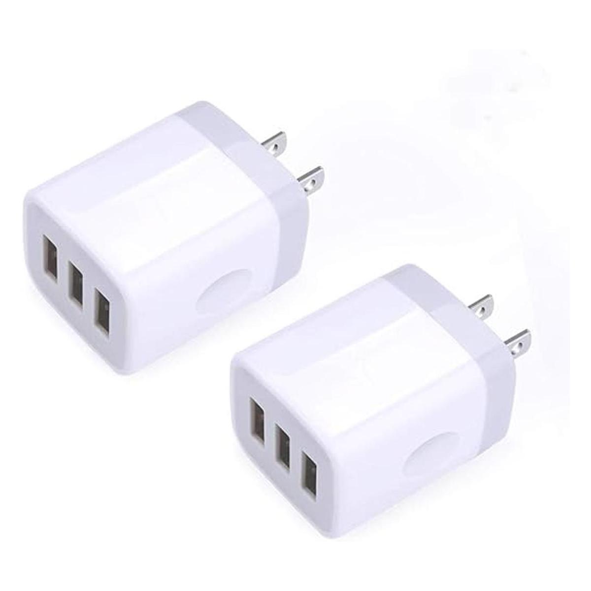 Cargador de pared USB cargador rápido de 3 puertos Sicodo