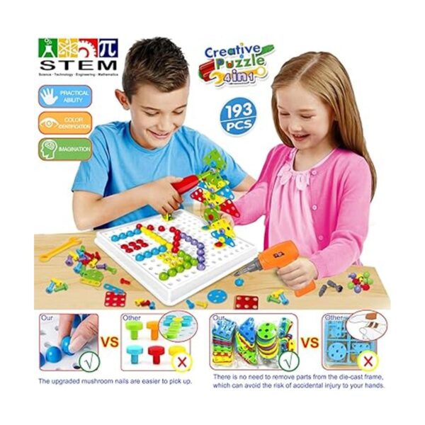 Juego de brocas de mosaico creativo para niños juguetes_2
