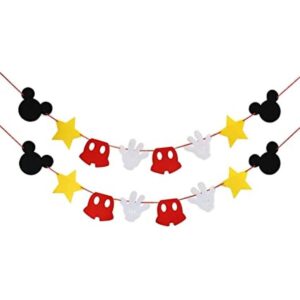 Guirnalda de fieltro con temática de Mickey Mouse para_1