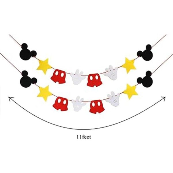 Guirnalda de fieltro con temática de Mickey Mouse para_3