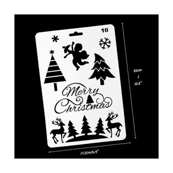 Apol 12 plantillas de plástico para pintura de Papá Noel_2