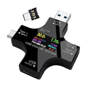 Probador USB tipo C Multímetro digital USB lector de